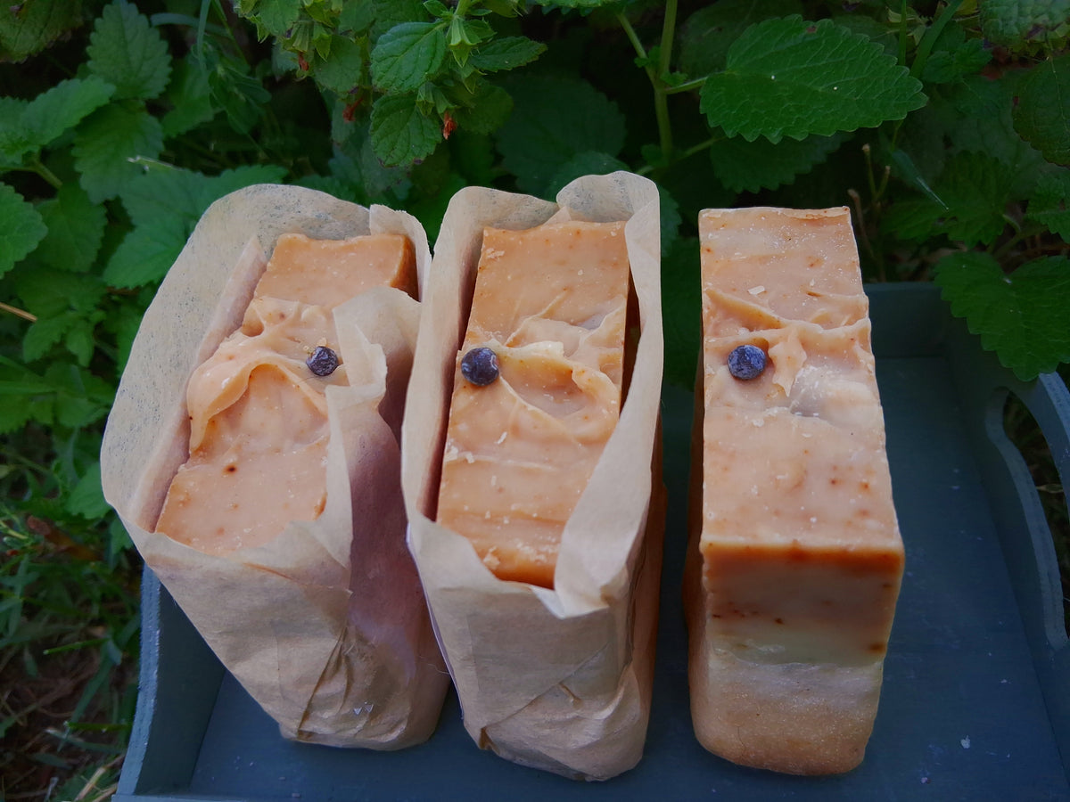 Banana DIPPED Berry-Sage & Goat Milk Face & Body Bar (cold-process) mix & match 4 for $30!