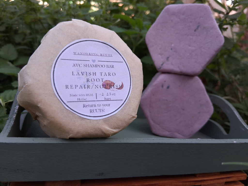 ACV Shampoo Bars: Lavish Taro Root (2-pk of 2.5oz bars) *Taro Root-based*