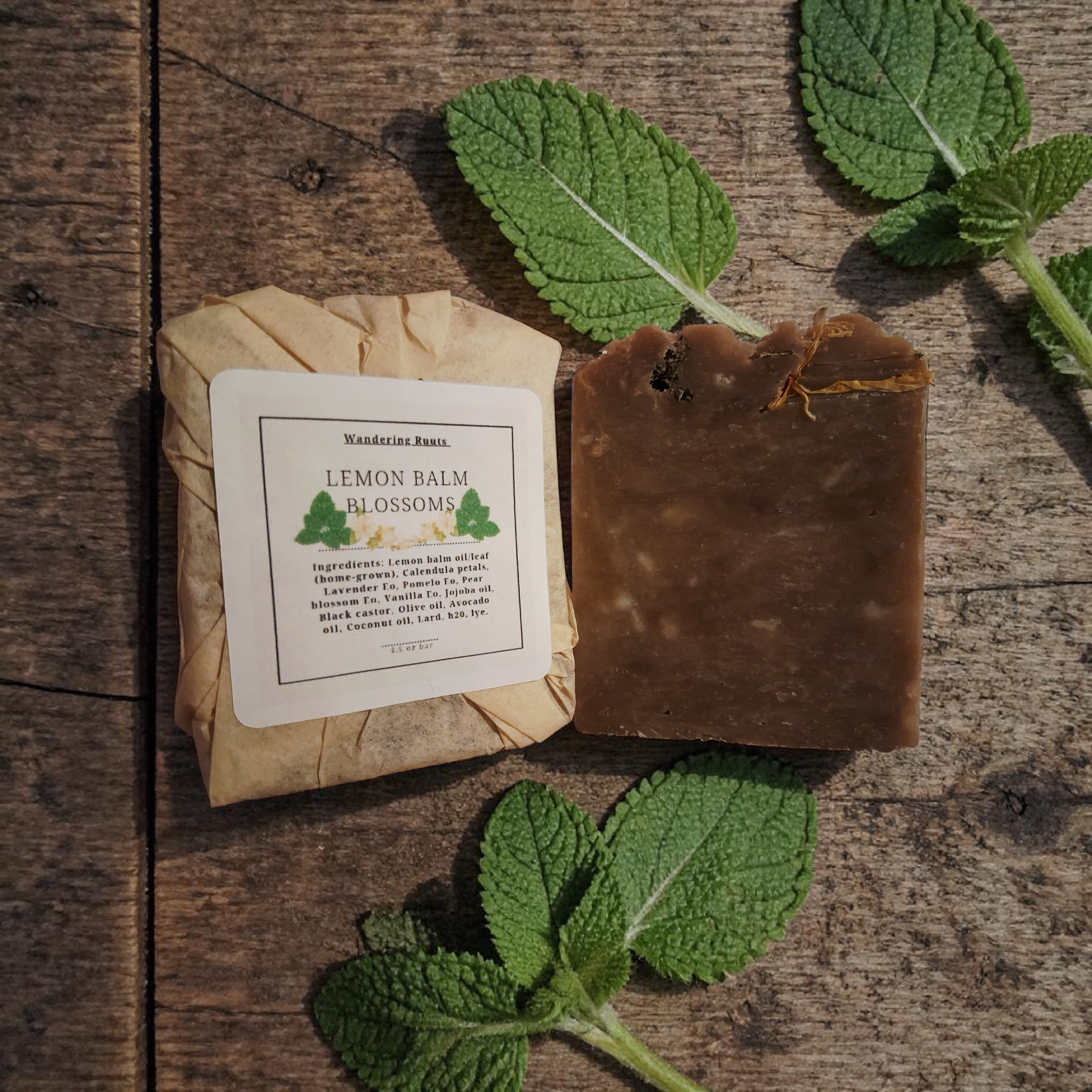 Lemon Balm Blossoms Face & Body Bar (hp)