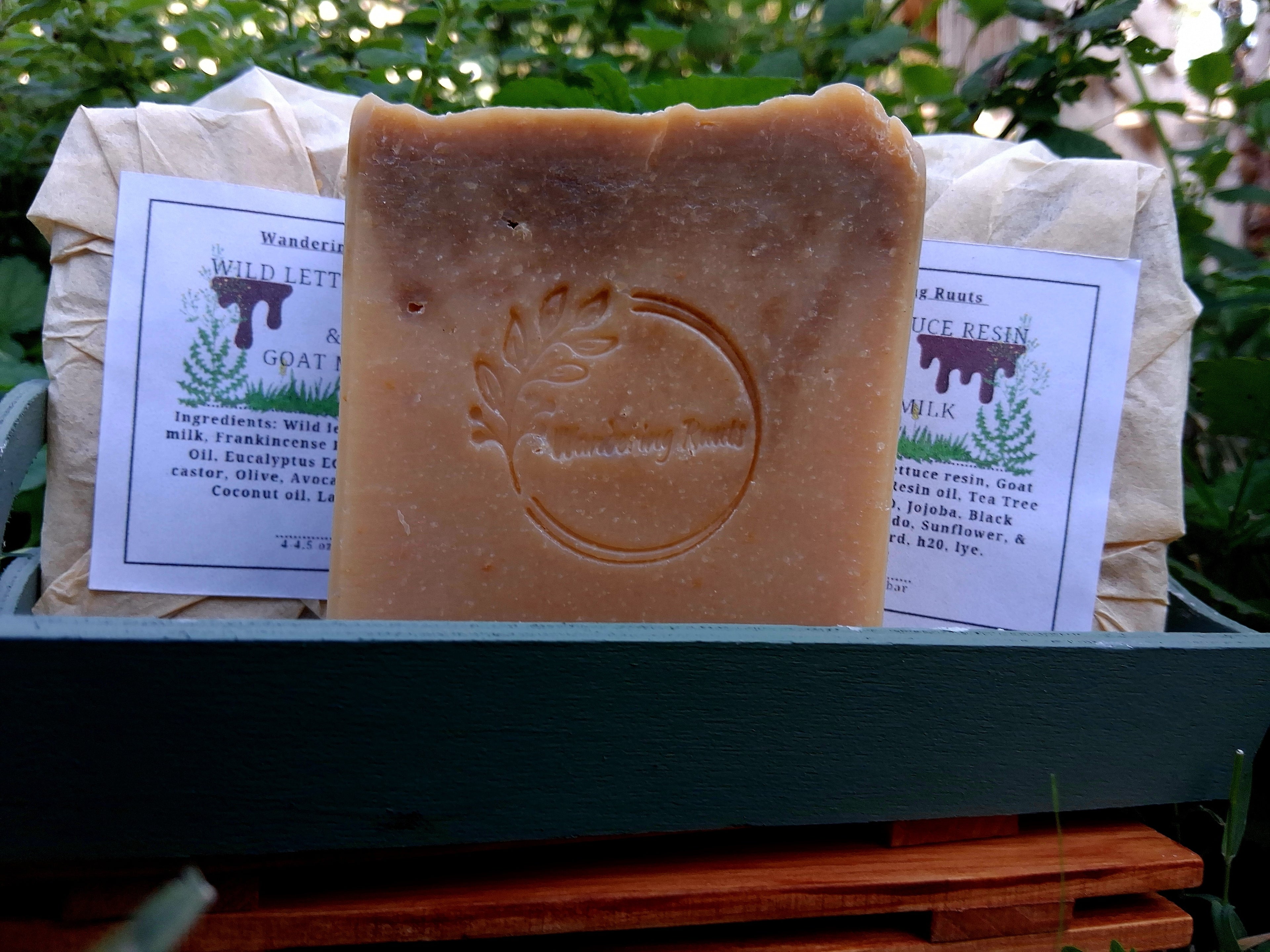 Wild Lettuce Resin & Goat Milk Face & Body Bar (cold-process) *Seasonal Only*